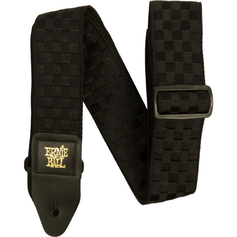 E.BALL 5341 Black Checkers Jacquard Strap