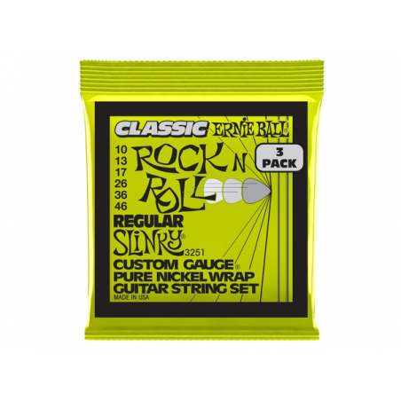 ERNIE BALL 3251 Regular Slinky Classic Rock'n'Roll 10/46 - 3 PACK