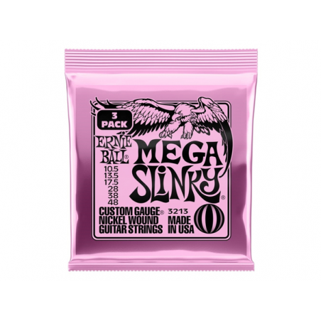 ERNIE BALL 3213 Mega Slinky Nickel Wound 10.5/48 - 3 PACK