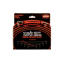 ERNIE BALL 6404 Flat Ribbon Patch Cables Red Multi-pack