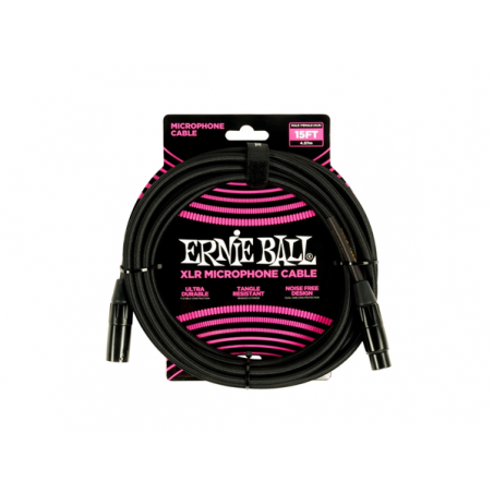 ERNIE BALL 6391 Cavo Microfonico Braided nero - 4,5 m