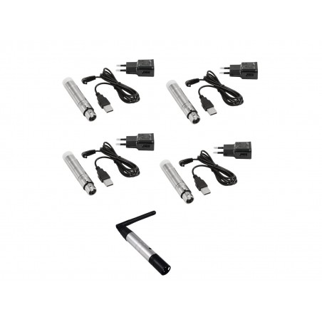 EUROLITE QUICK DMX SET: 1xTRASMITTER+4xRECEIVER - 2.4GHz