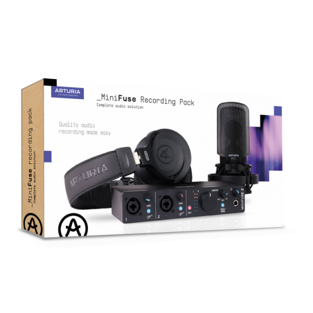 Bundle con MiniFuse 2, Midrofono, cuffia e cavi. Versione Nera