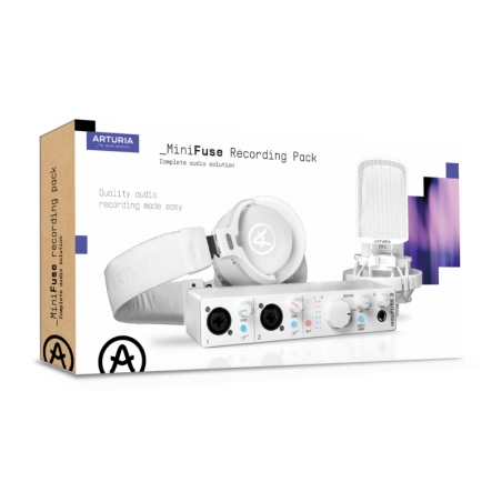 Bundle con MiniFuse 2, Midrofono, cuffia e cavi. Versione Bianca