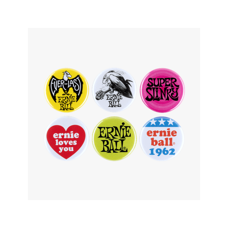 ERNIE BALL 4009 1" Assorted Buttons CONFEZIONE 6pcs