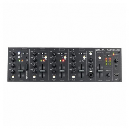 ECLER eCOMPACT 4 MIXER RACK 19" - 4 MIC - 6 RCA - BLUETTOOH