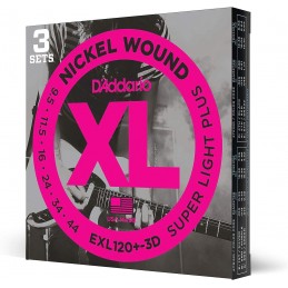 D'ADDARIO EXL120+-3D SET 3 MUTE NICKEL WOUND 9.5/44