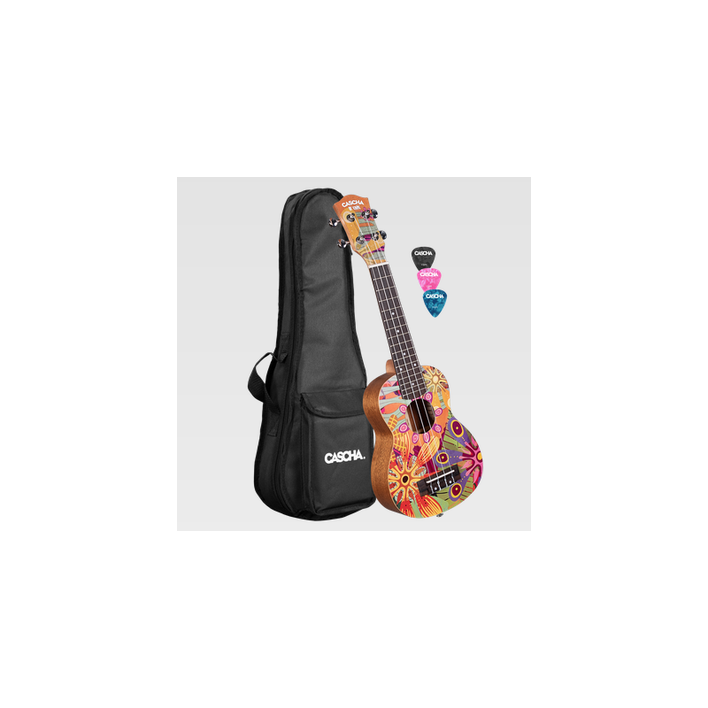 CASHA HH-2603 UKULELE SOPRANO FLOWERS