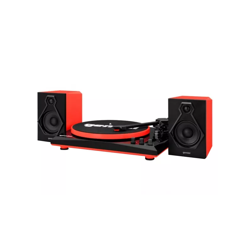 GEMINI TT900 HI-FI GIRADISCHI E DIFFUSORI 50W, BLACK&RED