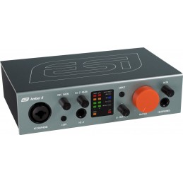 Scheda USB con 2 In e 2 Out analogici - Mic Preamp XLR e HiZ e Out cuffia - Compatibile Mac e PC