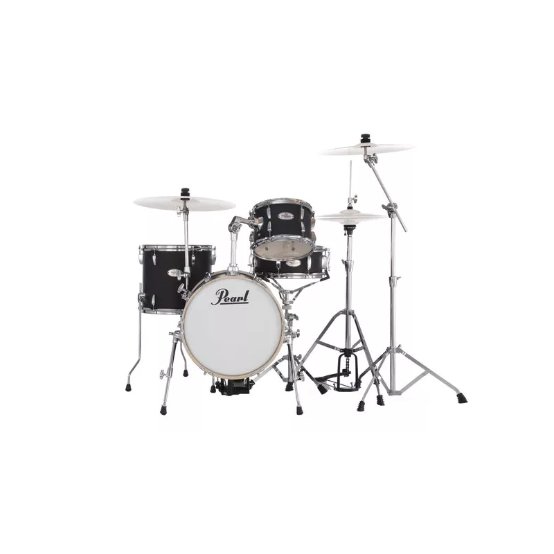PEARL MIDTOWN COMPACT DRUMSET MATTE ASPHALT BLACK -WITH CYMBAL&HDW