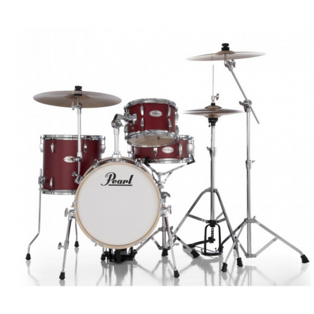 PEARL MIDTOWN COMPACT DRUMSET MATTE RED -WITH CYMBAL&HDW