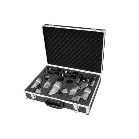 OMNITRONIC MIC 77-7LMH MICROPHONE DRUMSET, WITH CASE