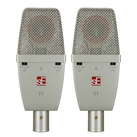 Coppia di microfoni cardioide, capsula larga in titanio