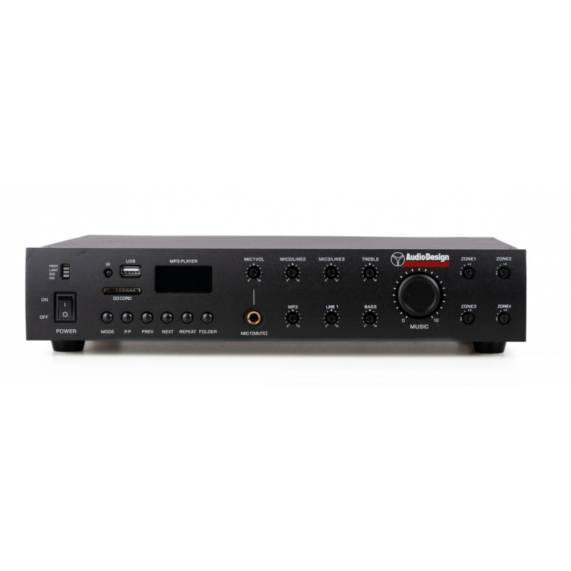 AUDIODESIGN PA 4A 150  - FINALE INTEGRATO - 4ZONE - 100V - 150W