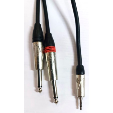 MPGEAR PY-006 CAVO AUDIO JACK 3.5mm / 2 x JACK 6.3 MONO, 1m