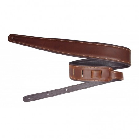 LM PRODUCTS PM-10 LEATHER GUITAR STRAP 2,5” - BROWN