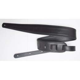 LM PRODUCTS PM-10 LEATHER GUITAR STRAP 2,5” - BLACK