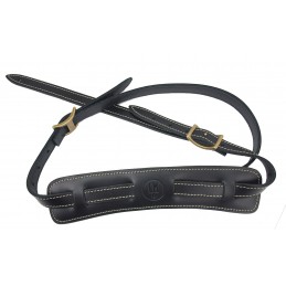 LM PRODUCTS VPP LEATHER GUITAR STRAP VINTAGE PAD BLACK