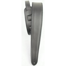 LM PRODUCTS PM-1 LEATHER GUITAR STRAP 2,5” - BLACK