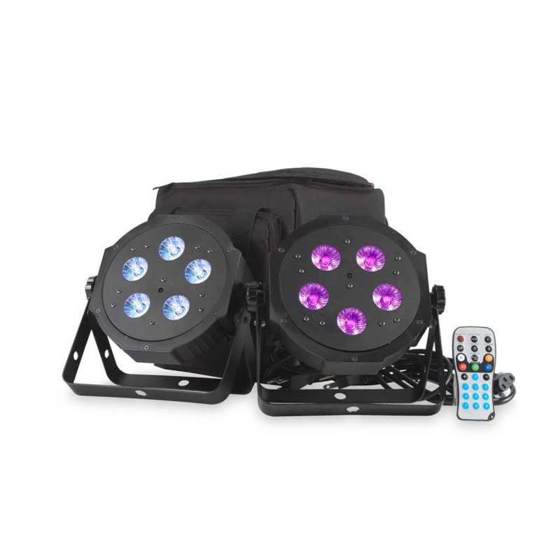 ADJ VPAR PAK : 2 X VPAR LED 4in1 4W - TRANSPORT BAG +TELECOMANDO