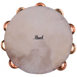 PEARL PETM-1018CB CONCERT TAMBOURINE, COPPER & PHOSPHOR BRONZE JINGLES, W/BAG