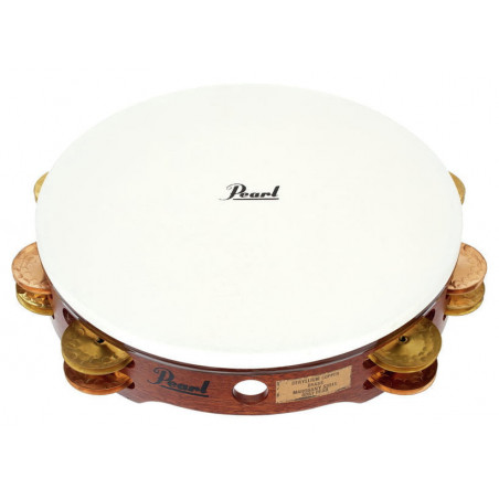 PEARL PETM-1018 CR CONCERT TAMBOURINE, COPPER & BRASS JINGLES, W/BAG