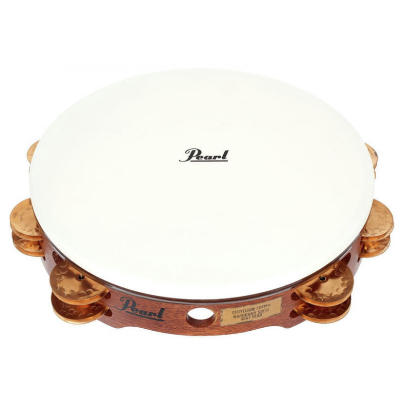 PEARL PETM-1018GC CONCERT TAMBOURINE, COPPER JINGLES, W/BAG