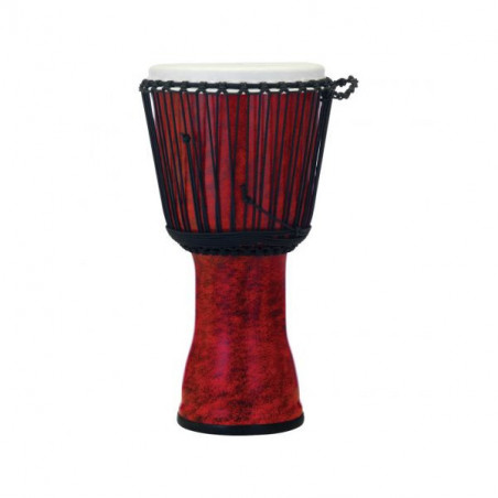 PEARL SYNTHETIC SHELL DJEMBE 10", ROPE TUNED, MOLTEN SCARLET