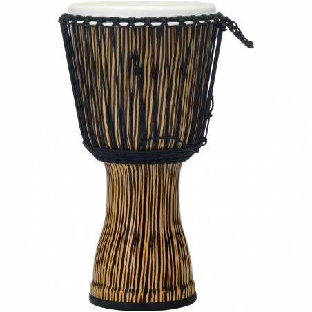 PEARL SYNTHETIC SHELL DJEMBE 10", ROPE TUNED, ZEBRA GRASS