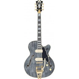 D'ANGELICO EXCEL 59 HOLLOW BODY BLACK DOG