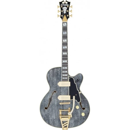 D'ANGELICO EXCEL 59 HOLLOW BODY w/BIGSBY - BLACK DOG