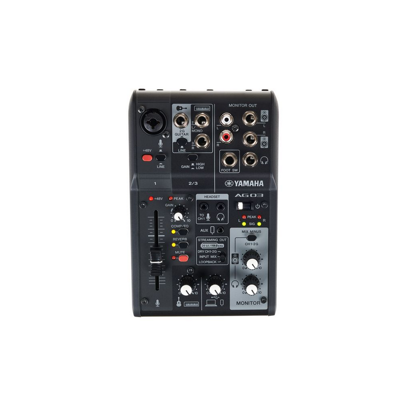 YAMAHA AG03 MKII MIXER LIVE STREAMING - INTERFACCIA AUDIO - 3CH - BLACK