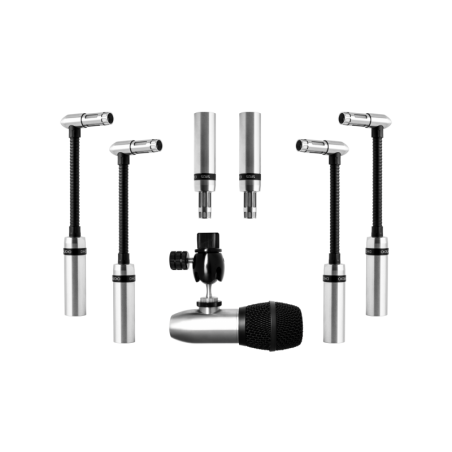 2nd Gen DK7 DrumKit™ (include 2-SR25 G2, 1-DM6, 3-MC1, 4-DM20 G2, 4-RM2 con borse e antivento in una custodia SKB personalizzata