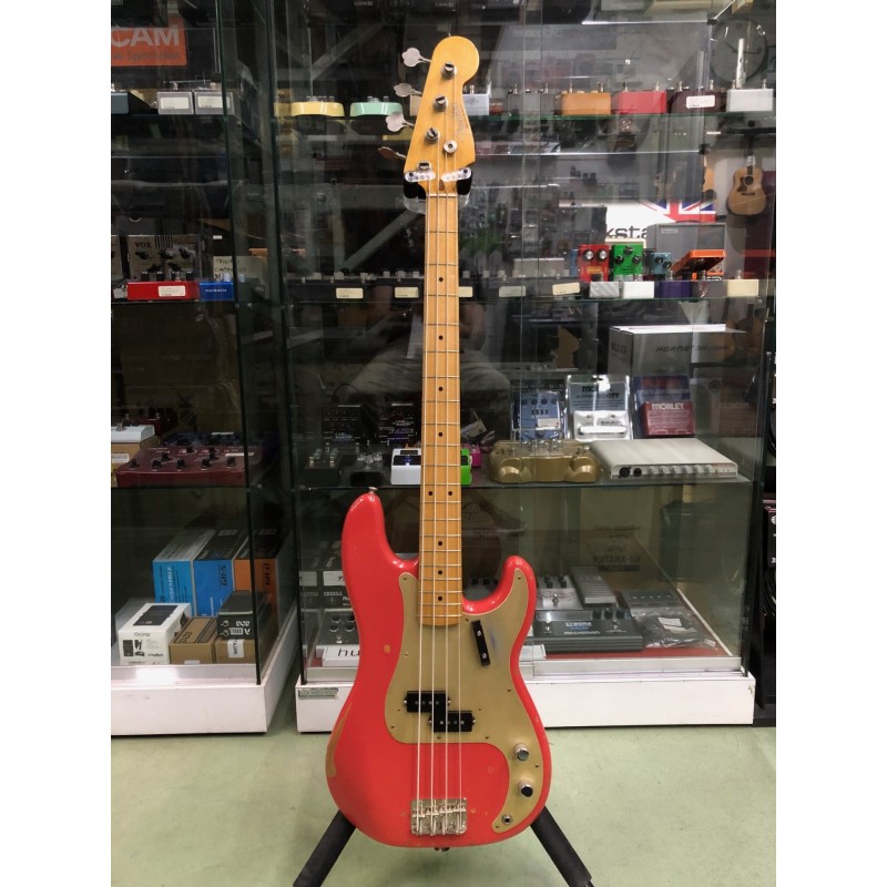 FENDER PRECISION BASS ROAD WORN FIESTA RED