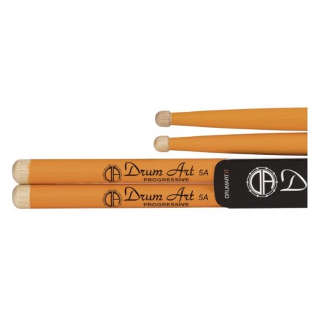 DRUM ART 5A PROGRESSIVE DRUMSTICK HICKORY ORANGE