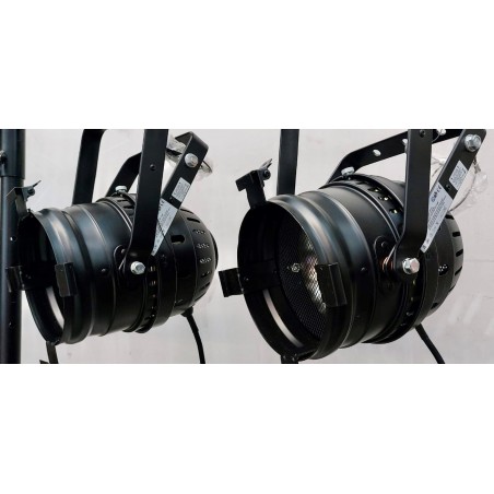 STAGE LIGHTING 2x PAR64 BK KIT -USATO-