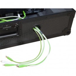 WALKASSE Flight Case Midi Controller Numark MIXSTREAM PRO, NS6II Black (Trolley & Wheels).