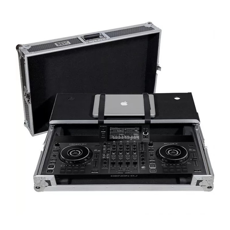 WALKASSE Flight case All-in-one DJ System Denondj SC LIVE 4 Silver (Laptop stand)
