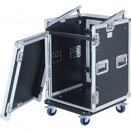 WALKASSE ARMADIO RACK da 19 pollici, 12U verticale e 10U inclinato. (Ruote da 4'')
