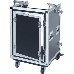 WALKASSE ARMADIO RACK da 19 pollici, 12U verticale e 10U inclinato. (Ruote da 4'')
