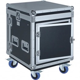 WALKASSE ARMADIO RACK da 19 pollici, 8U verticale e 10U inclinato (ruote da 4'').