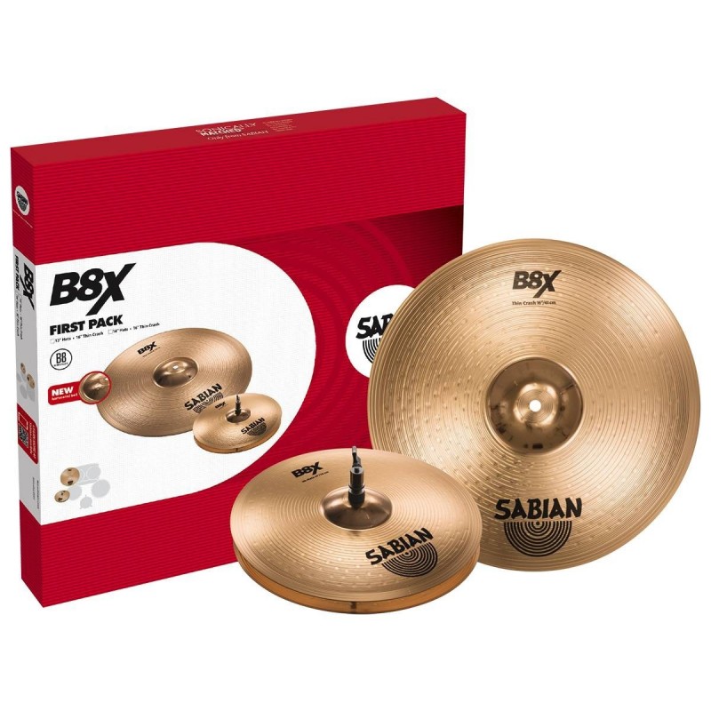 SABIAN B8X First Pack w/14" Hats, 16" Crash