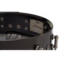 PEARL 14x4.0 Brass  Beaded Shell, Single Flange hoops w/Claw Hooks, Vintage Snare Beds, Black Nickel Finish
