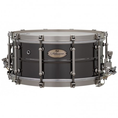 PEARL 14x6.5 Brass  Beaded Shell, Single Flange hoops w/Claw Hooks, Vintage Snare Beds, Black Nickel Finish