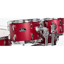 PEARL batteria ROADSHOW 5pz completa di hardware e piatti Sabian,  colore MATTE RED 747