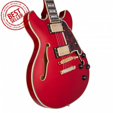 D'ANGELICO EXCEL MINI DC (with stop-bar tailpiece) TRANS CHERRY