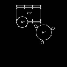 PEARL PRESIDENT DELUXE 3pz. cassa 20" solo fusti colore DESERT RIPPLE 768