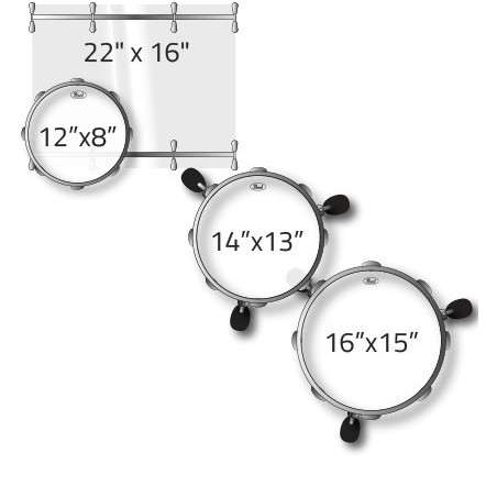 PEARL CRYSTAL BEAT 4 pz. solo fusti colore BLUE SAPPHIRE 742