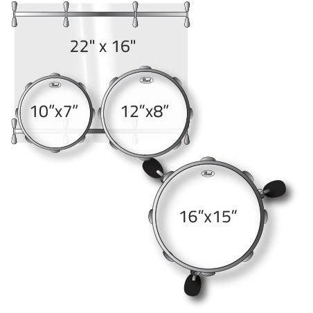 PEARL CRYSTAL BEAT 4 pz. solo fusti colore BLUE SAPPHIRE 742